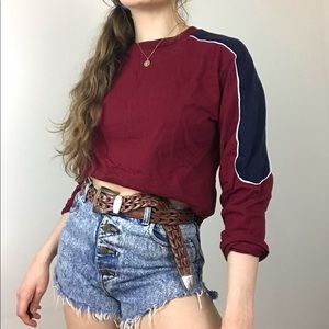 Vintage • 90s Skate Red/Blue Long-Sleeve Crewneck